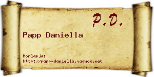 Papp Daniella névjegykártya